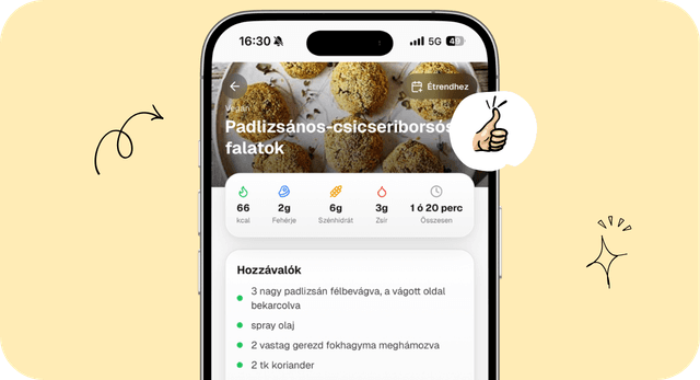 Személyre szabott étrend illusztráció a Tiravitban